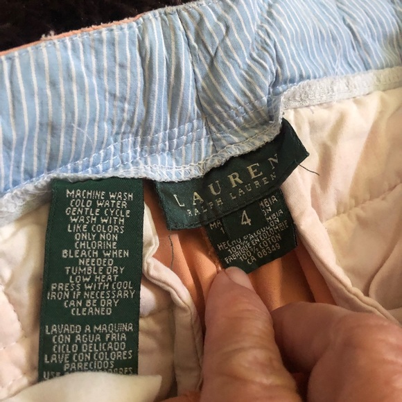 Ralph Lauren Peach Cuffed Cargo/Capri Pants Size 4 - Picture 6 of 11